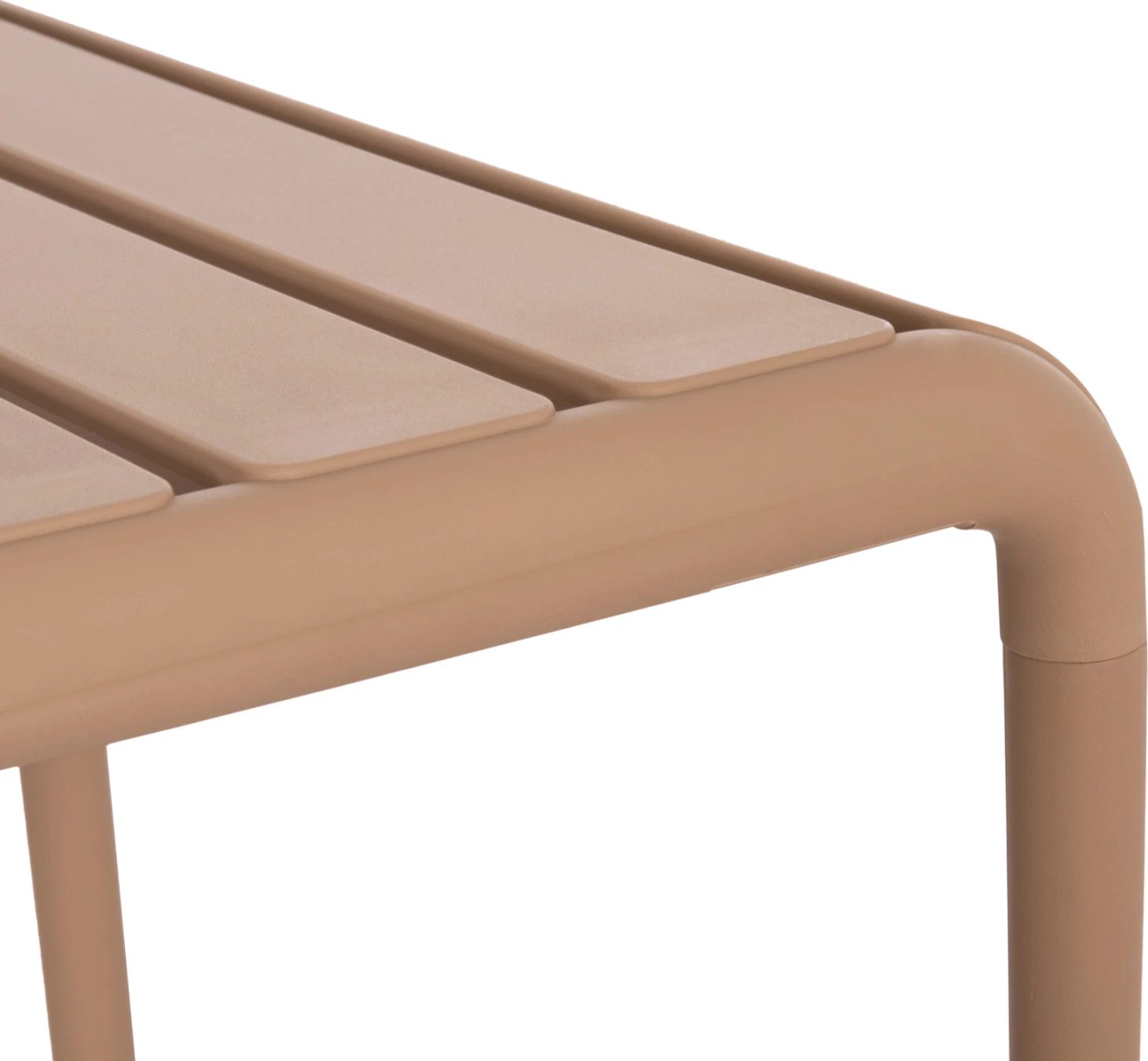 Tavolinë kafeje për jashtë, KORVER FH6334.04, polipropilen, ngjyrë kapuçino, 100x60x46cm