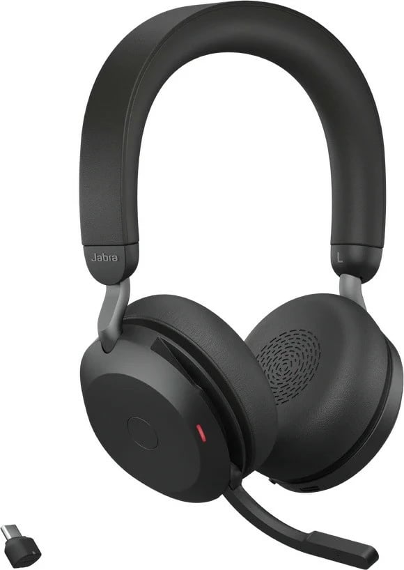 Kufje Jabra Evolve2 75, Stereo, Bluetooth, USB-C, e zezë