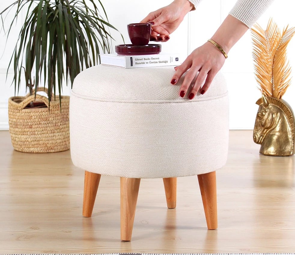 Puf Bohemian, krem, Moouv 7092