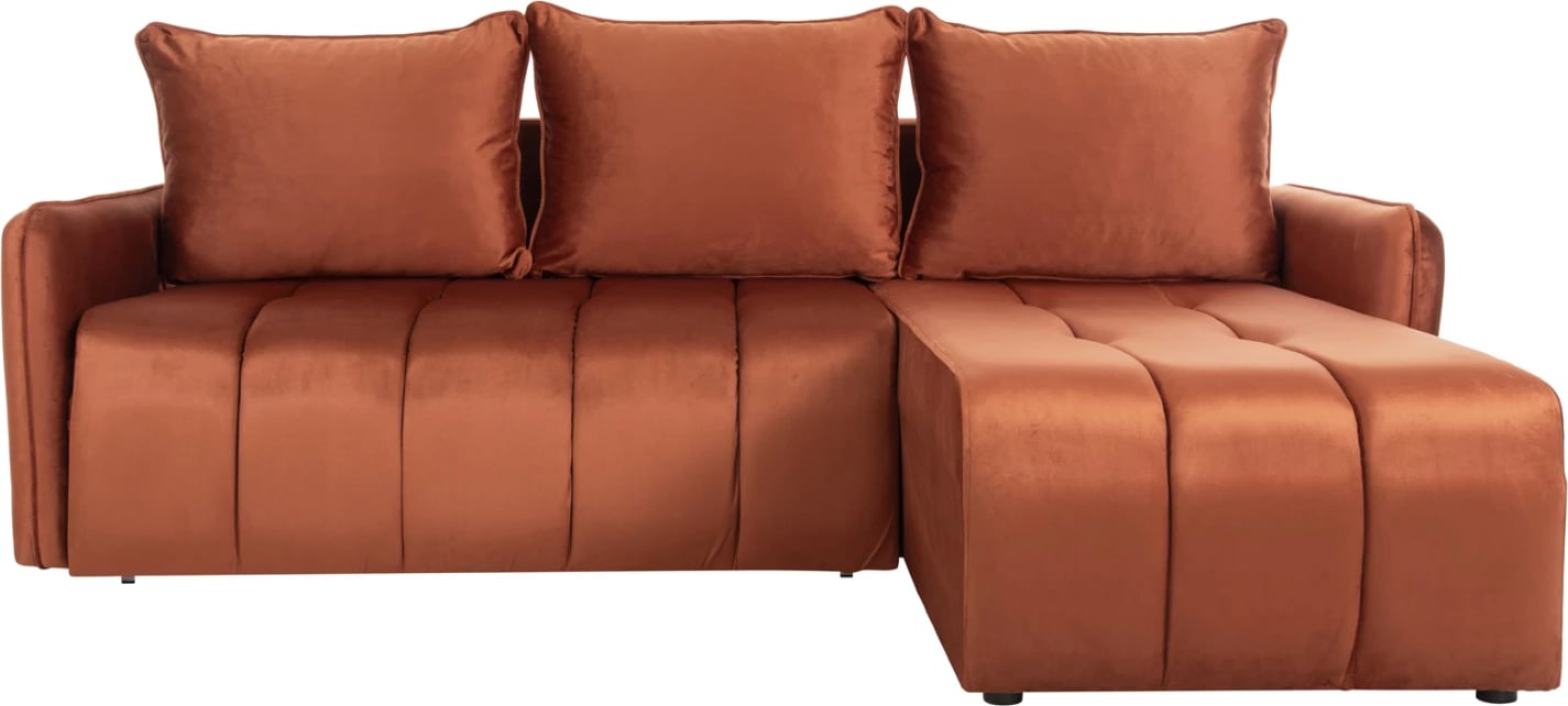 Divan qoshe-shtrat PROTON FH3272.09 kadife portokalli 225x94x70H cm