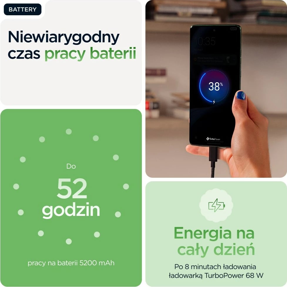 Celular Motorola edge 60, 6.67", 12 GB RAM, 256 GB, 5G, Gjelbër