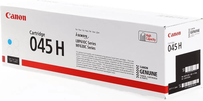 Toner Canon 045H 1245C002 rendiment 2200 faqe madhësi XL cyan