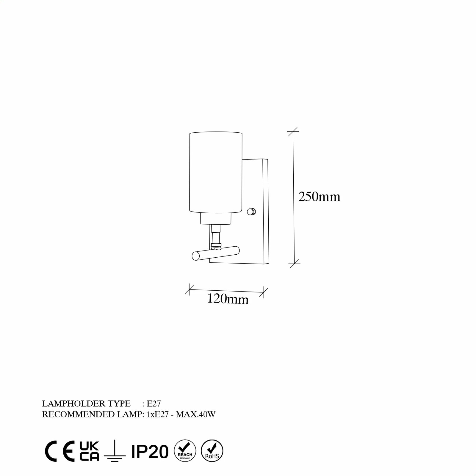Llambë muri Opviq, Yensuk - 13120, ngjyrë ari