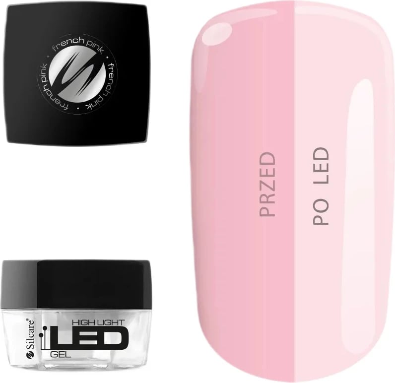 Xhel ndërtimi për thonj Silcare High Light Led Gel për femra French Pink 15g