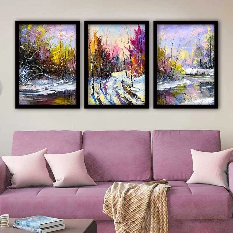 Pikturë dekorative me kornizë (3 copë), Wallity, 3SC_6541785_5575