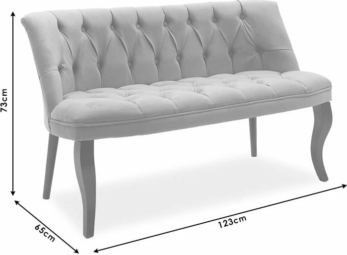 Divan Samara dyvendësh, kadife antracit, këmbë të zeza, 130x55x79cm