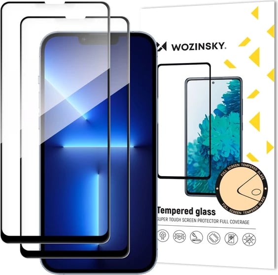 Mbështjellës xhami i temperuar Wozinsky Full Glue për Xiaomi 14T / 14T Pro, 2 copë, kornizë e zezë