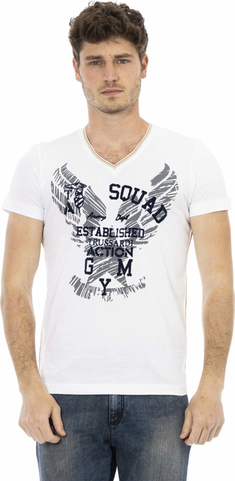 Maicë për meshkuj Trussardi Action, e bardhë