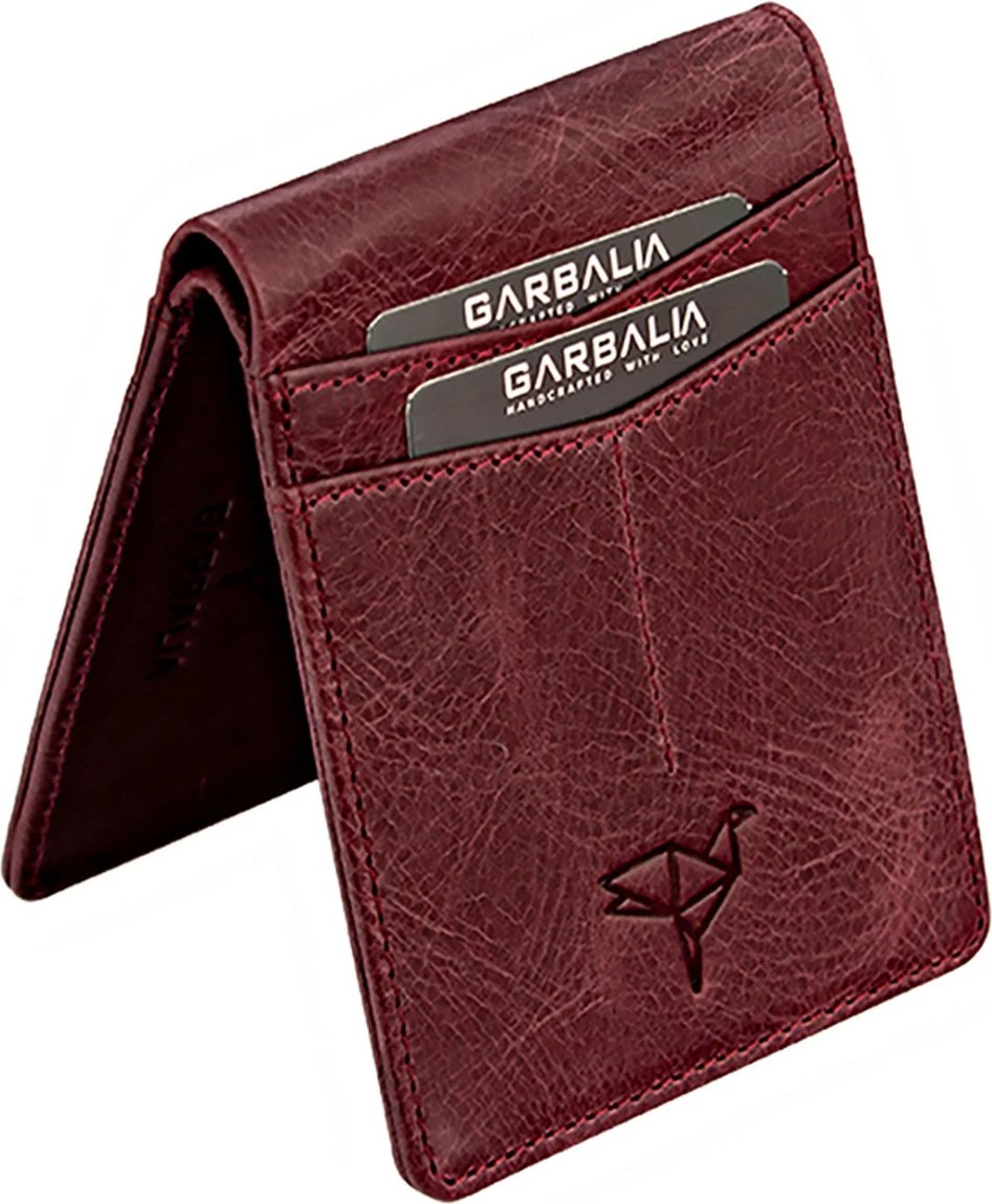 Portofol për burra, ngjyrë e kuqe claret, Zoozie Bags, Jasper