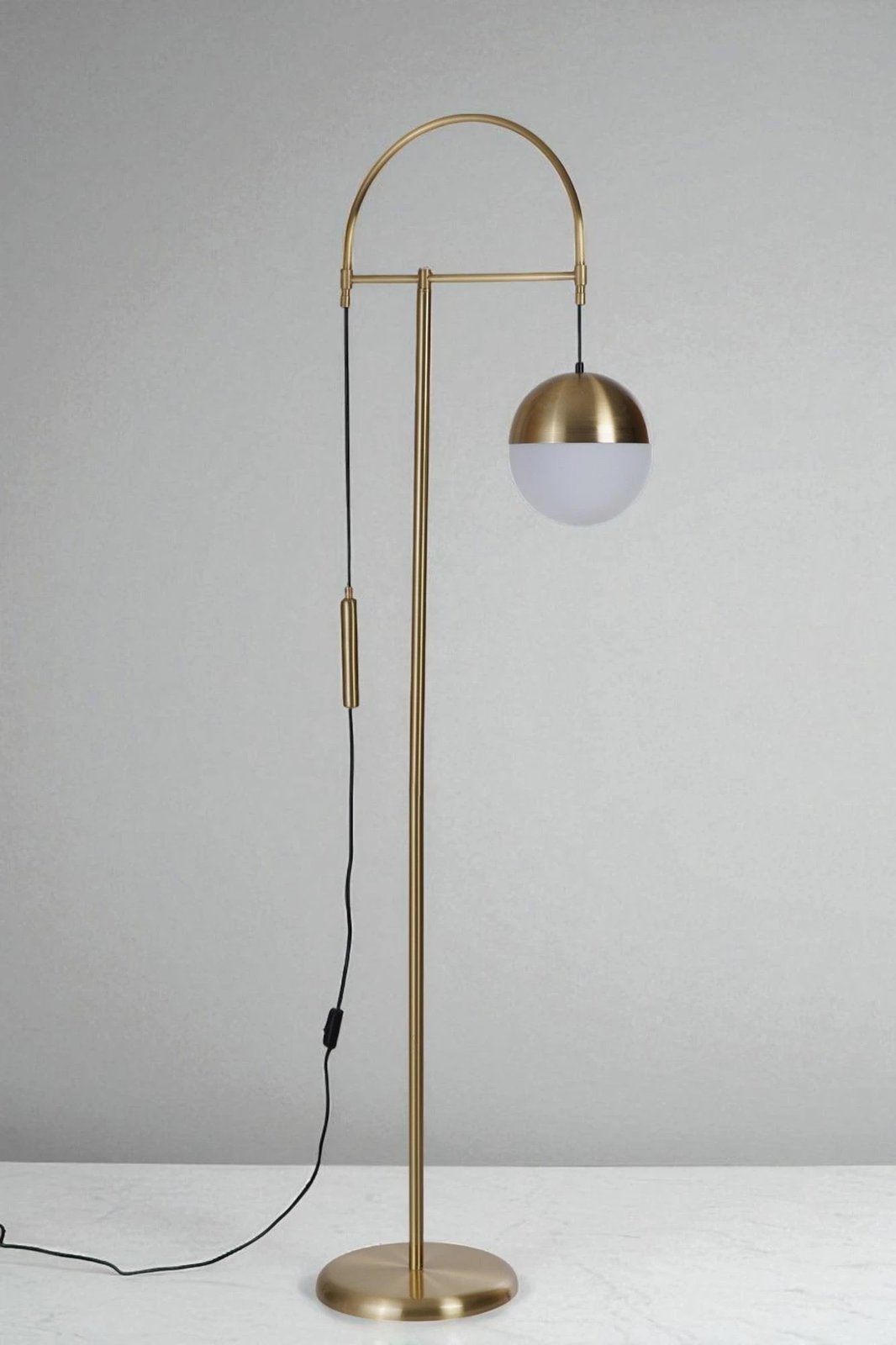 Llambë dyshemeje Opviq, e bardhë dhe ari, 8958-7