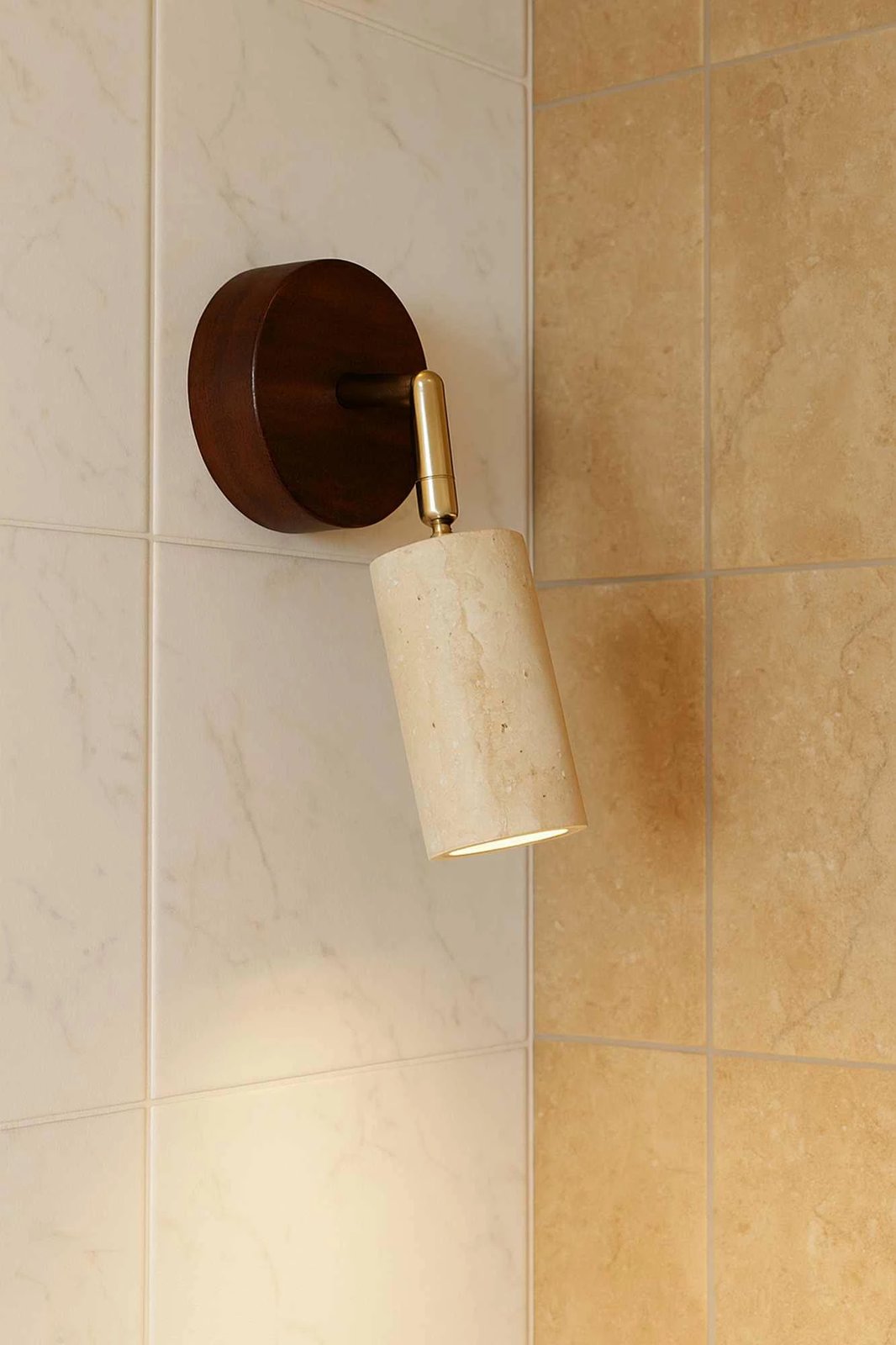 Llambë tavani prej druri, Opviq Nur, ngjyrë bezhë dhe arre