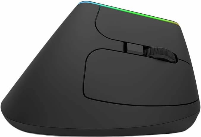 Maus vertikal Delux M618DB, wireless, RGB, 4000 DPI, i zi