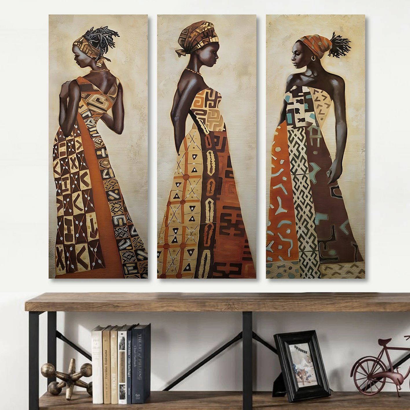 Pikturë dekorative në kanavacë (3 copë), Wallity, 3KNV4584_3090, 90x80 cm