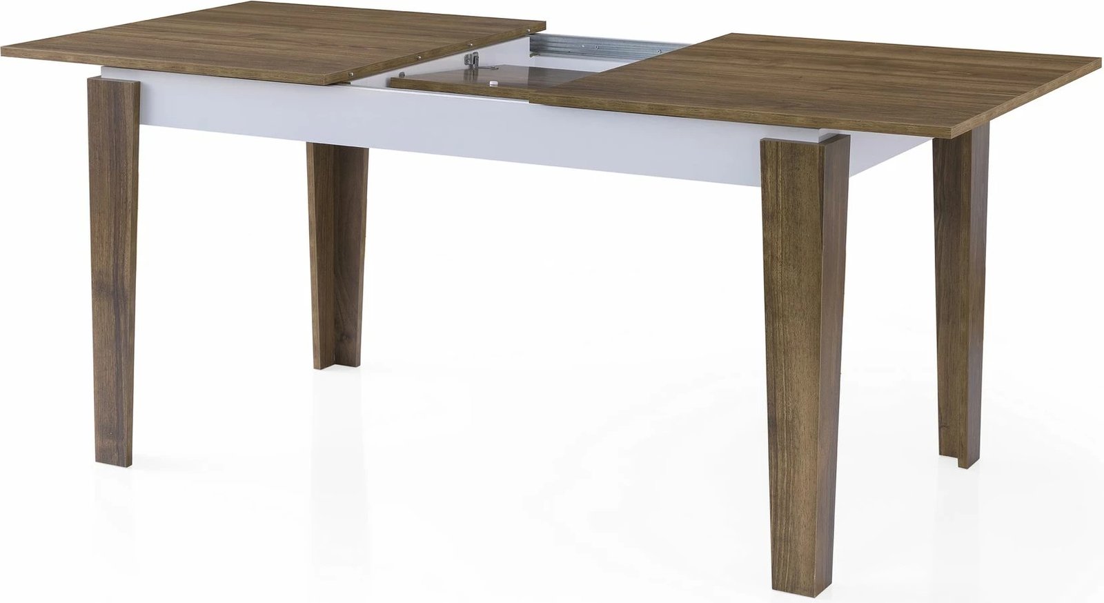 Tavolinë ngrënie me zgjatje, ngjyrë arre dhe e bardhë, Skye Decor Cunda - 2981