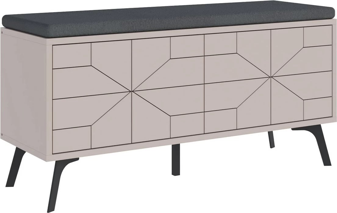 Dollap këpucësh Skye Decor, bankë Dune, ngjyrë mocha e çelët