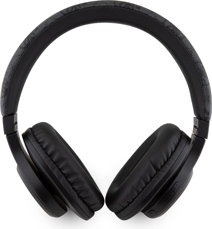Kufje Guess Leather Tone On Tone Script 4G, Bluetooth 5.3, të zeza