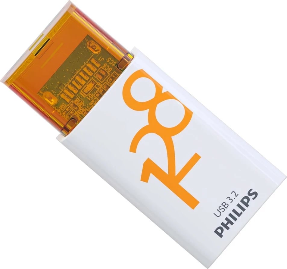 USB stick Philips Click Series Gen 1 128GB USB-C bardhë
