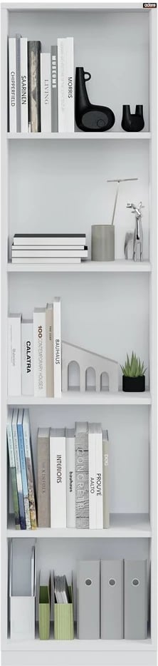 Raft librash Hanah Home, Ktp-325-Bb-1, ngjyrë e bardhë