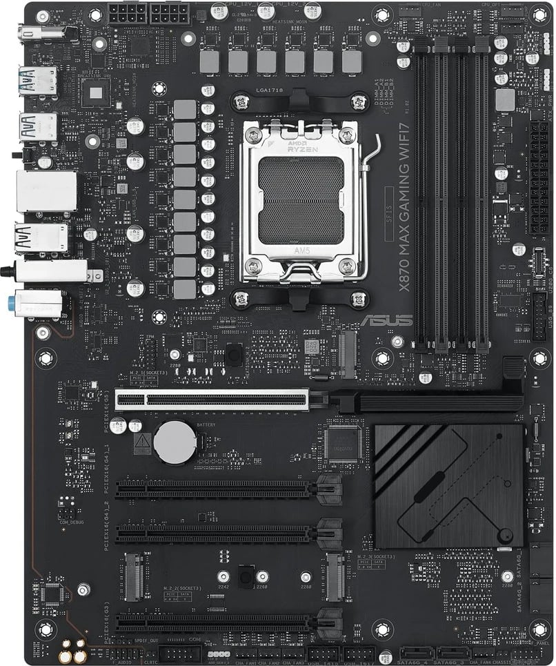 Pllakë amë ASUS X870 MAX GAMING WIFI7, Socket AM5, ATX, Multikolor