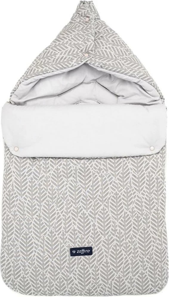 Mbështjellës bebe 5‑në‑1, WOMAR Zaffiro, pambuk 100% dhe fibra anti‑alergjike, gri