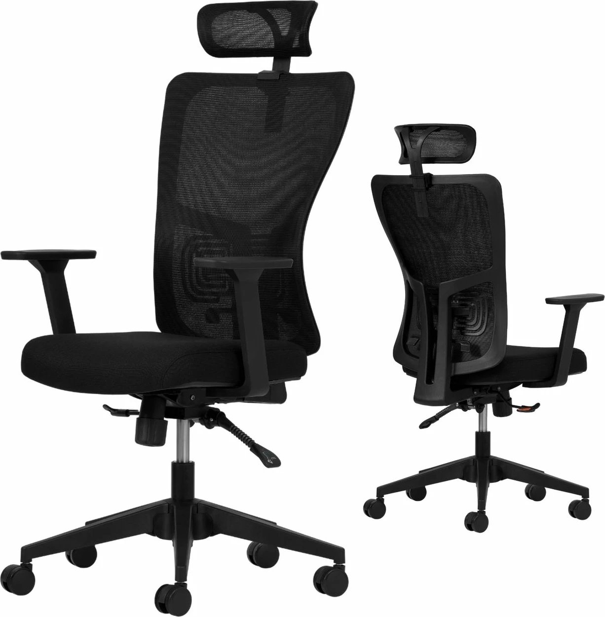 Set karrigesh zyre (2 copë), Skye Decor, mbështetje mesit, 126, e zezë