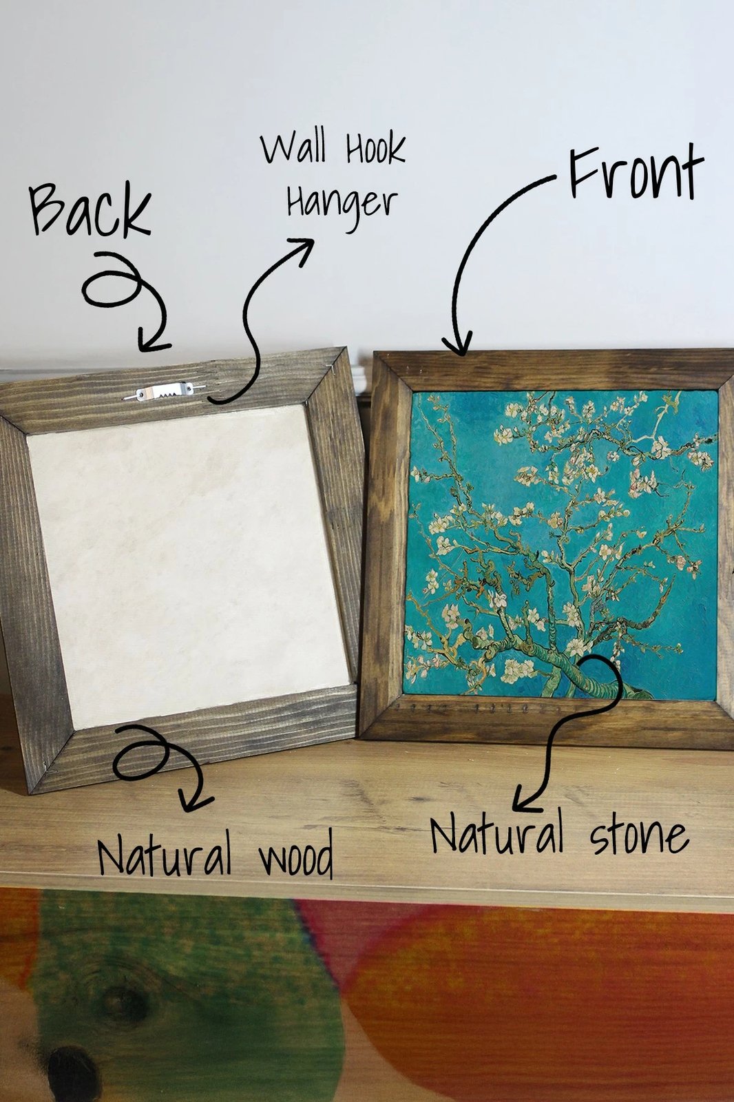 Pikturë dekorative me kornizë, Wallity, Ersytastablo54 - 16, shumëngjyrëshe, 15.5x15.5cm