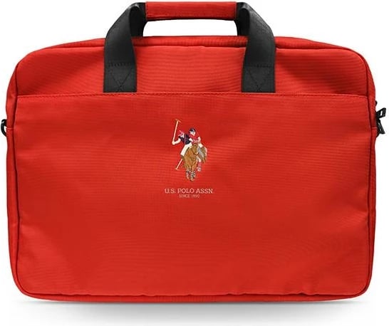 çantë laptopi, U.S. Polo Assn., Polo Embroidery, 16", nylon, e kuqe