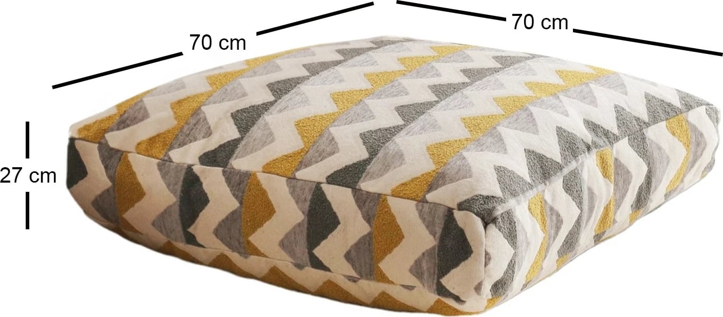 Jastëk Atelier del Sofa, dizajn zikzak, shumëngjyrësh