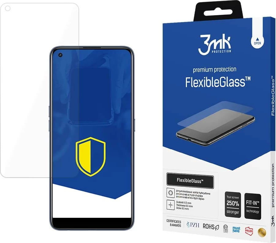 Mbrojtës ekrani FlexibleGlass 3mk për Realme 7 Pro, transparent