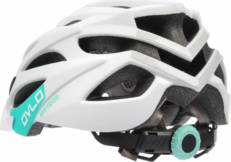Helmetë biçiklete Meteor unisex, e bardhë/jeshile
