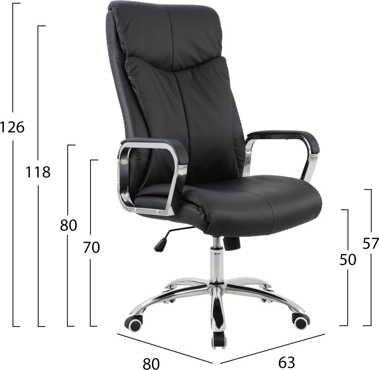 Karrige për zyre menaxheri FH1093.01 e zezë