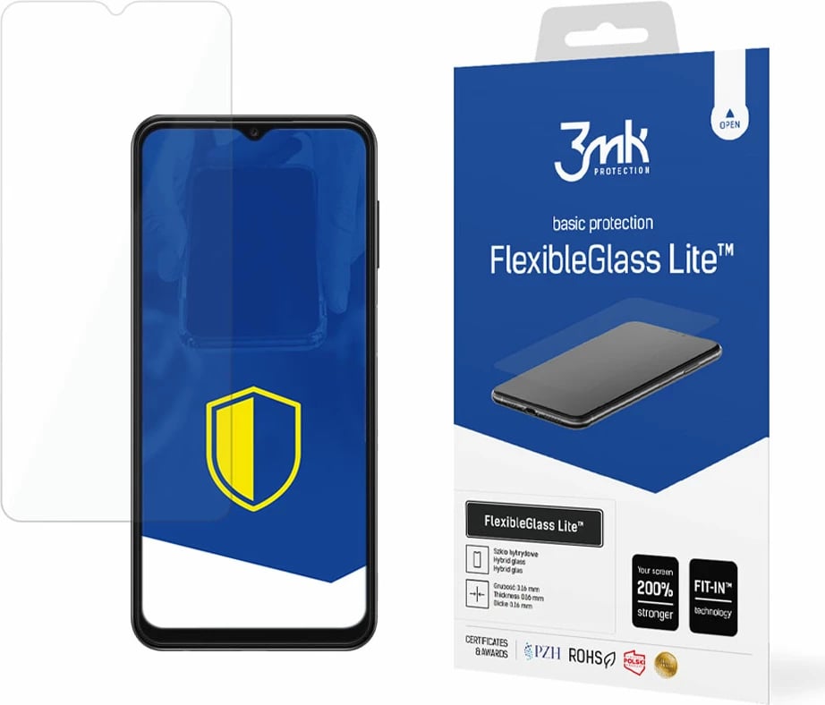 Xham mbrojtës hibrid për ekran, 3mk Protection FlexibleGlass Lite, për Samsung Galaxy A13, Transparent