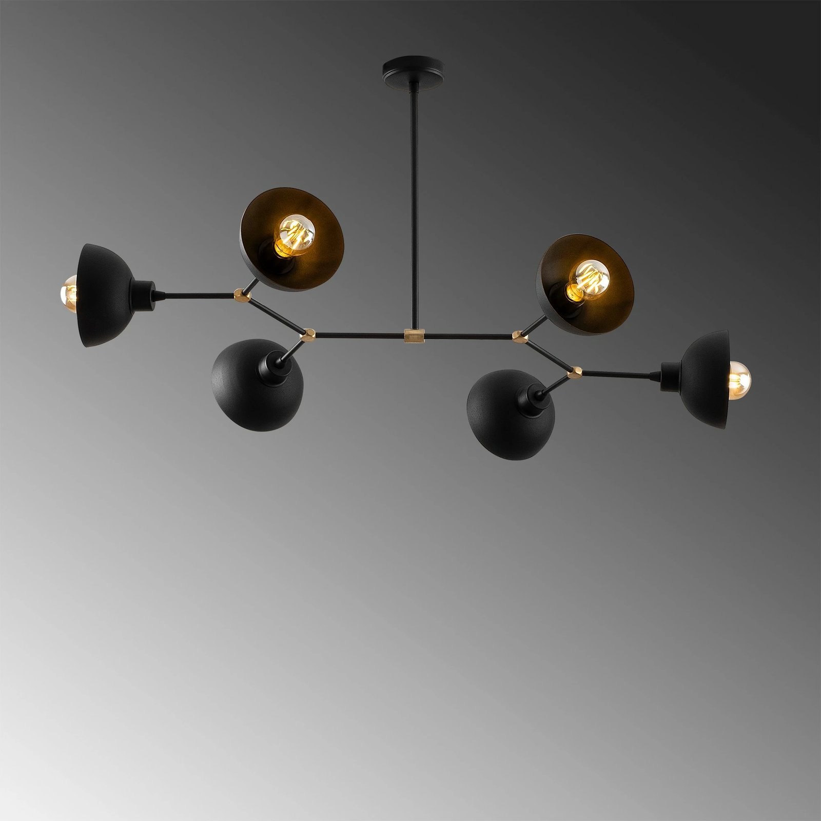 Llambë tavani industriale, ngjyrë e zezë, Dram - 1101