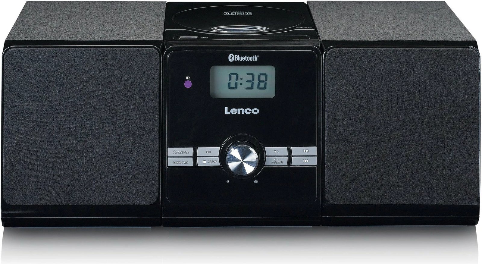 Sistem zëri Lenco MC-030, Bluetooth, USB, FM, i zi