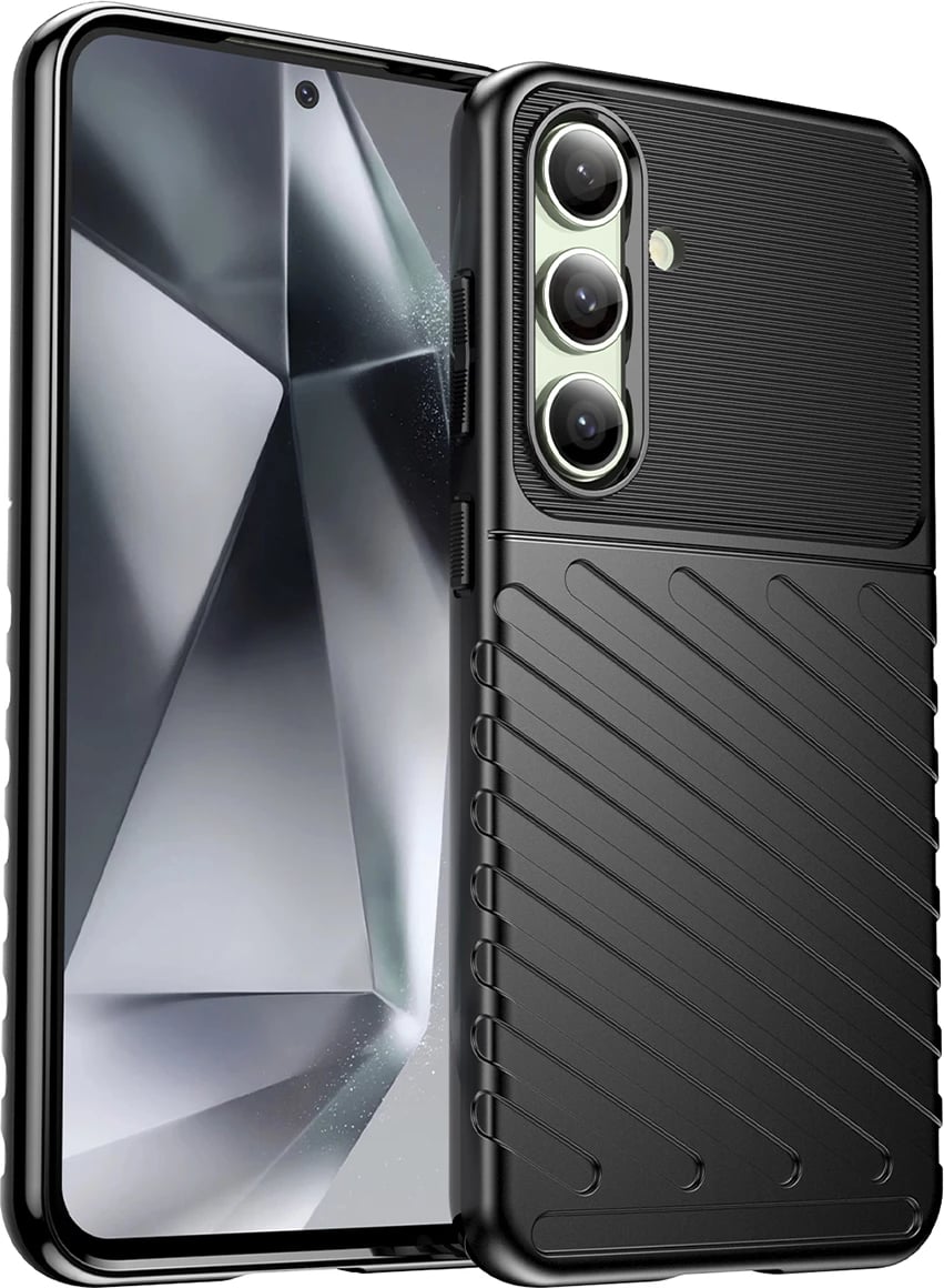 Mbështjellës Hurtel Thunder Case për Samsung Galaxy S24 FE, TPU, Zi