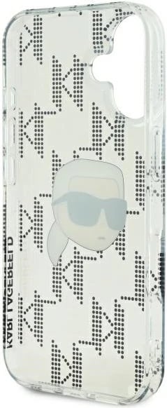 Mbështjellës Karl Lagerfeld IML Karl Head Electroplated për iPhone 16, Transparent