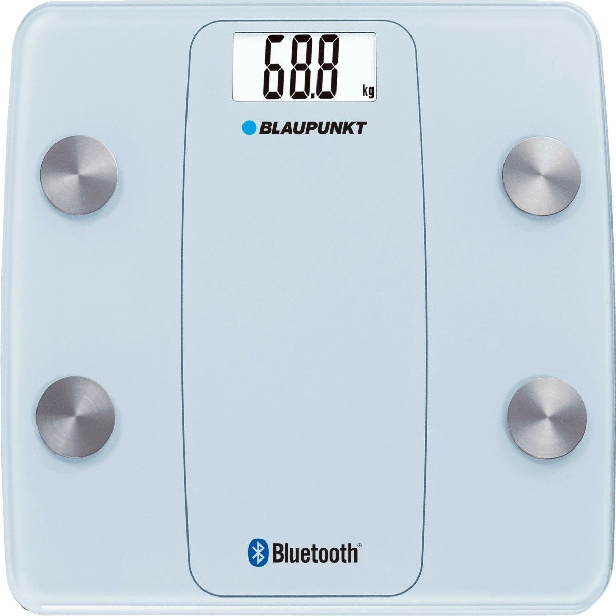 Peshore personale Blaupunkt BSM711BT me Bluetooth, matje të indeve trupore, inox, e bardhë