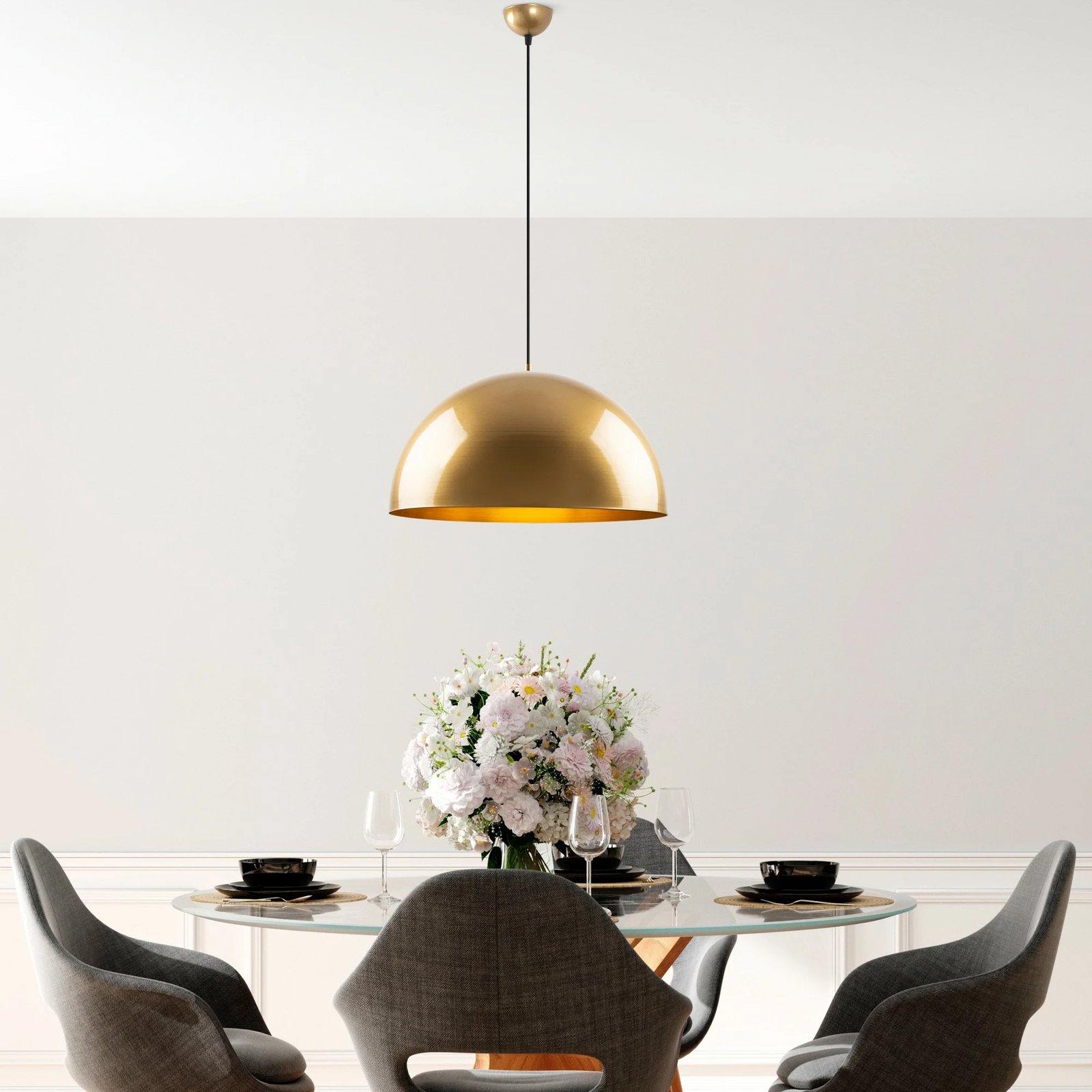 Llambë tavani Opviq, Kure, ngjyrë ari, 50x50x121 cm