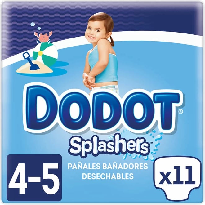 Pampers për not Dodot Splashers T-4-5, 11 copë