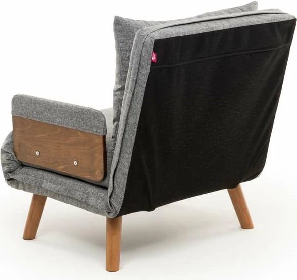 Krevat-karrige një vendës, Atelier del Sofa, Cosmo Single, gri e çelët