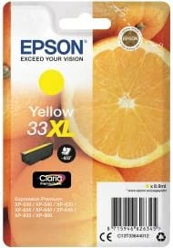 Patron boje Epson 33XL C13T33644012, rendiment i lartë, e verdhë