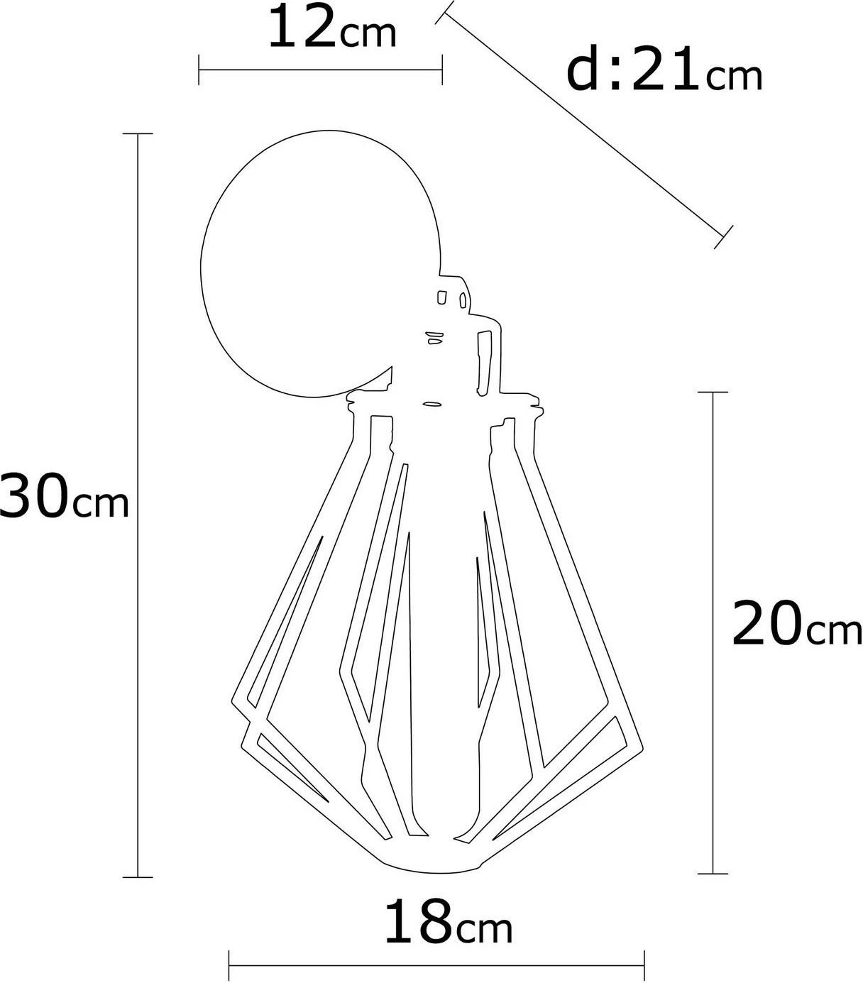 Llambë muri Opviq, Oylat - N-1042, metal, ngjyrë e zezë dhe bronzi, 18x30cm Llambë muri Opviq, Oylat - N-1042, metal, ngjyrë e zezë dhe bronzi, 18x30cm
