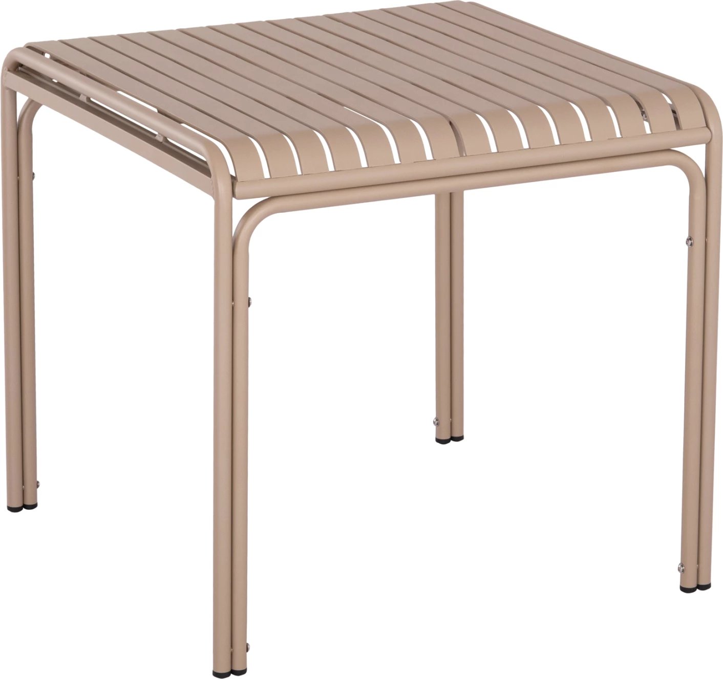 Tavolinë katrore për jashtë, alumin, ngjyrë shampanje, RACHEL FH6338.04, 80x80x76cm