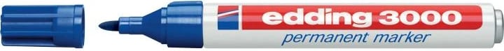 Marker permanent, Edding, 3000, majë 1.5–3 mm, blu