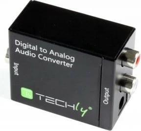 Konvertues audio digjital në analog Techly 301139, Toslink/Coaxial në RCA, i zi Konvertues audio digjital në analog Techly 301139, Toslink/Coaxial në RCA, i zi