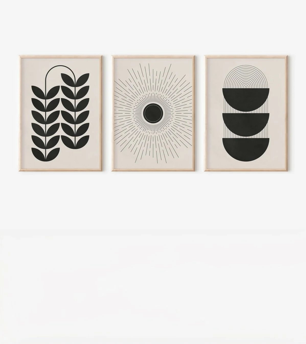 Pikturë dekorative me kornizë (3 copë), Wallity, 3Dartsohoset63