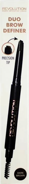 Revolution Duo Brow Definer Pencil - Dark Brown