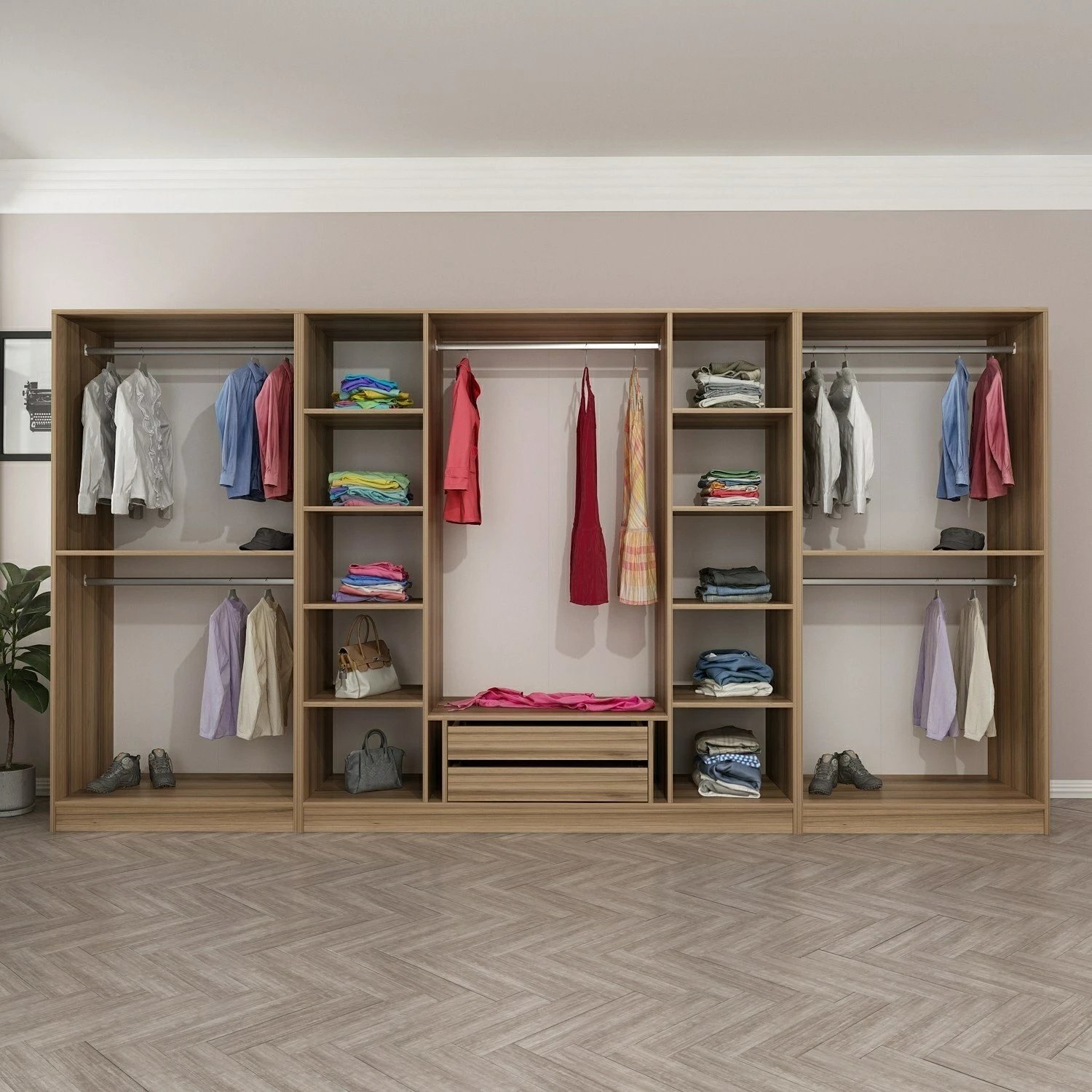 Dollap garderobe Dore, Skye Decor, 360x210x52cm