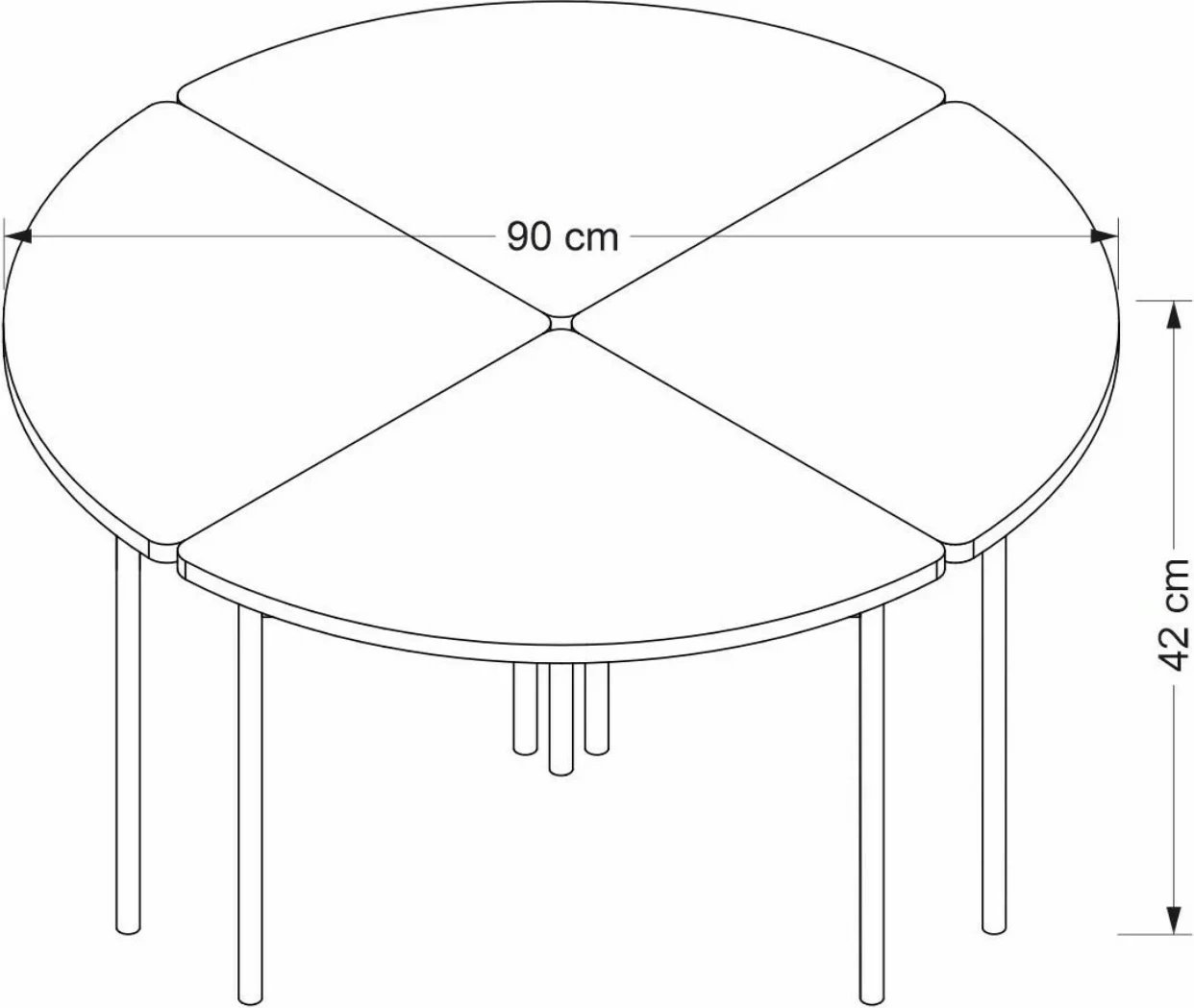 Set tavolinash kafeje Skye Decor, Emma - 8920, e bardhë dhe antracit