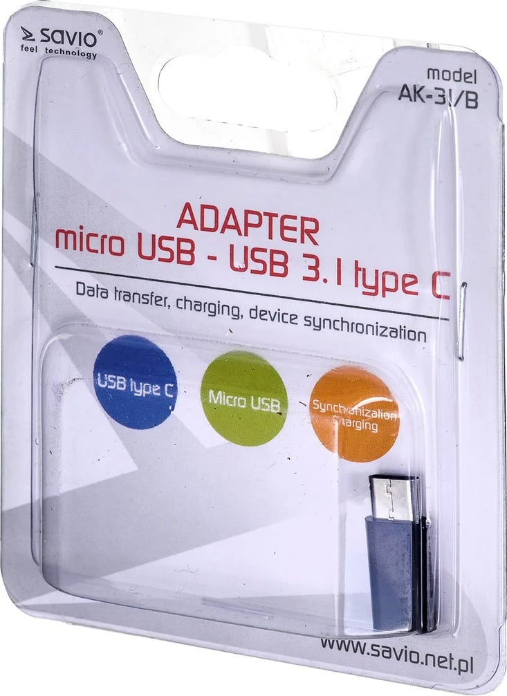 Përshtatës Savio AK-31/ B USB USB 3.1, i zi